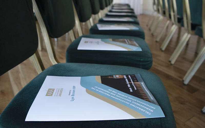 Anticoagulation Achievement Awards - Brochure in Houses of Parliament awards event ceremony Image 1