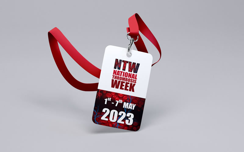 National Thrombosis Week 2023 - Lanyard Artwork Style 2 - Thrombosis UK