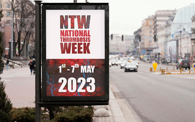 National Thrombosis Week 2023 - Advertising board Artwork Style 45- Thrombosis UK