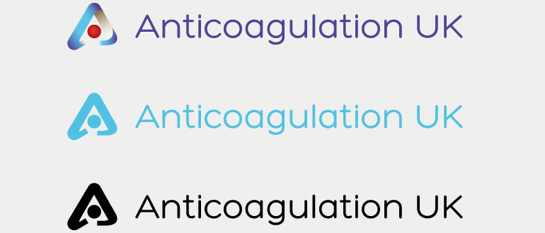 Anticoagulation UK ACUK | Typography and icon options for the brand identity for Anticoagulation UK