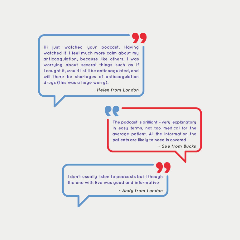Anticoagulation UK ACUK | Behind the blood clot podcast comments