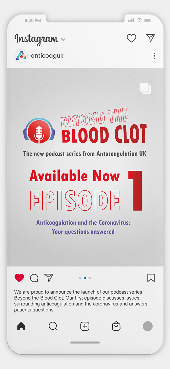 Anticoagulation UK Podcast - Instagram Post