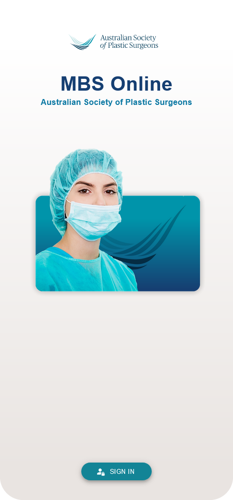 Australian Society of Plastic Surgeons - App Home Screen