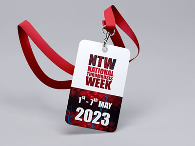 National Thrombosis Week 2023 - Lanyard Artwork