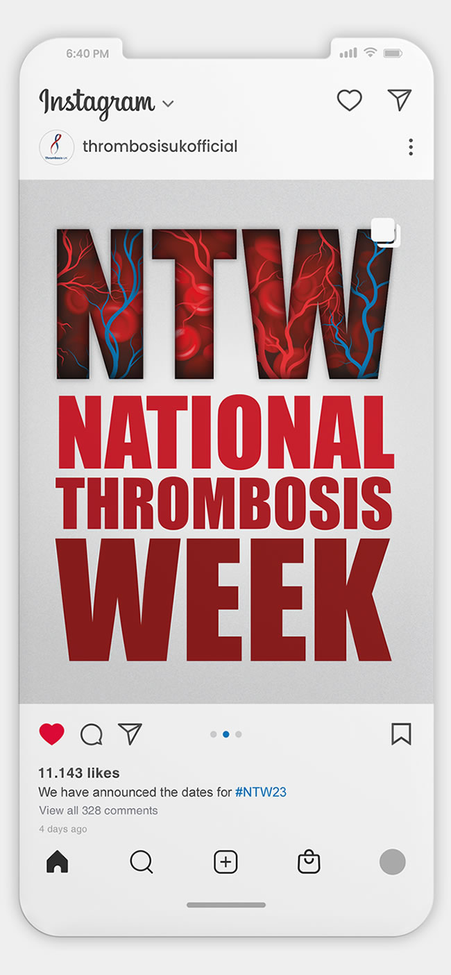 National Thrombosis Week 2023 - Instagram Post