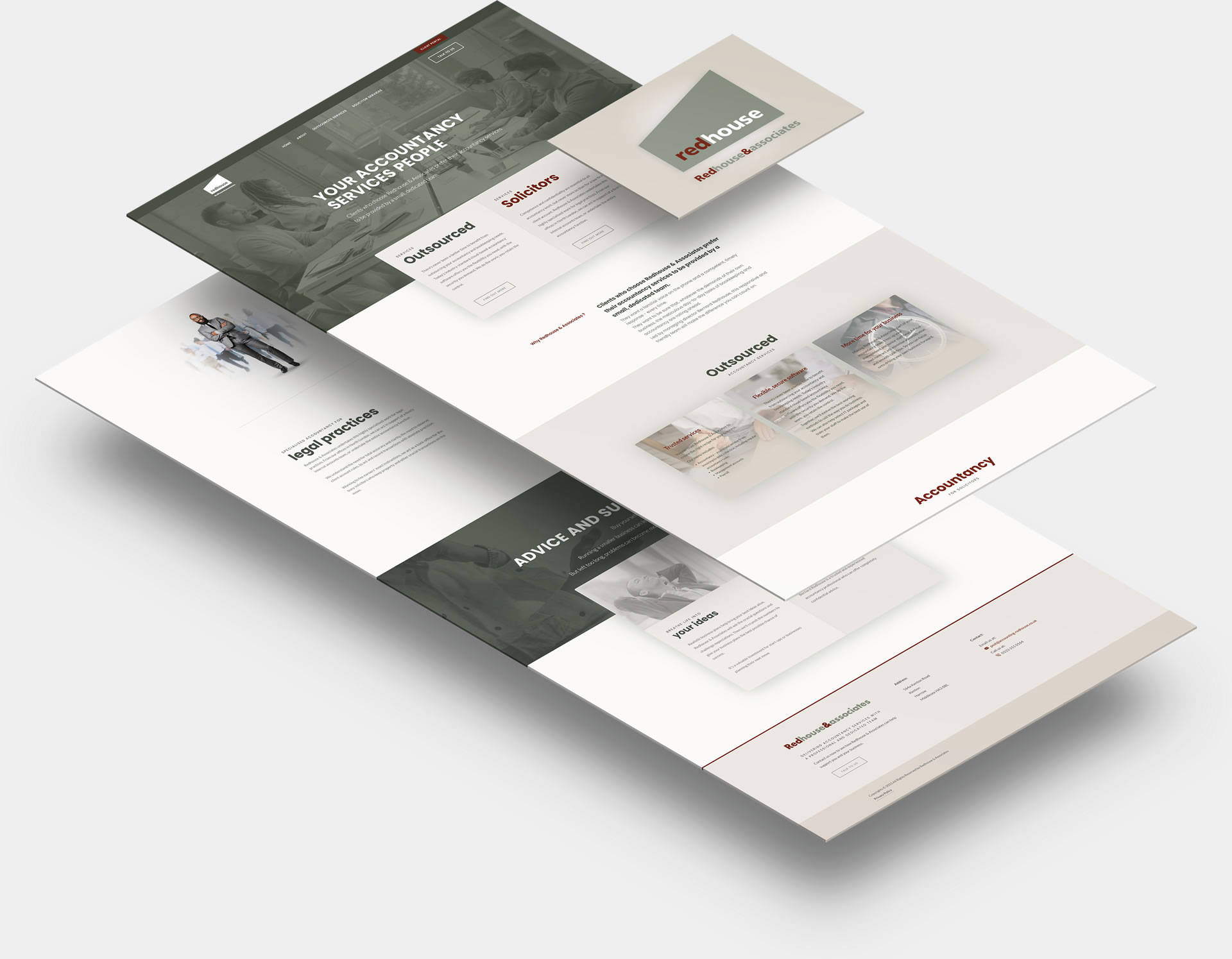 Redhouse & Associates - Website layout