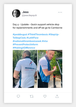 Thrombosis UK | Step Up To Stop Clots tweet