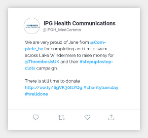 Thrombosis UK | Step Up To Stop Clots tweet