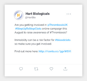 Thrombosis UK | Step Up To Stop Clots tweet