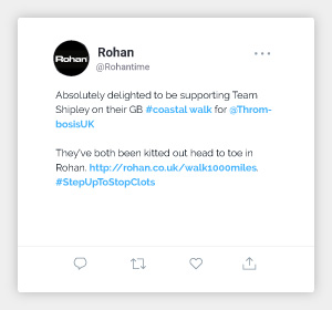 Thrombosis UK | Step Up To Stop Clots tweet